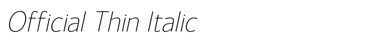 Official Thin Italic image